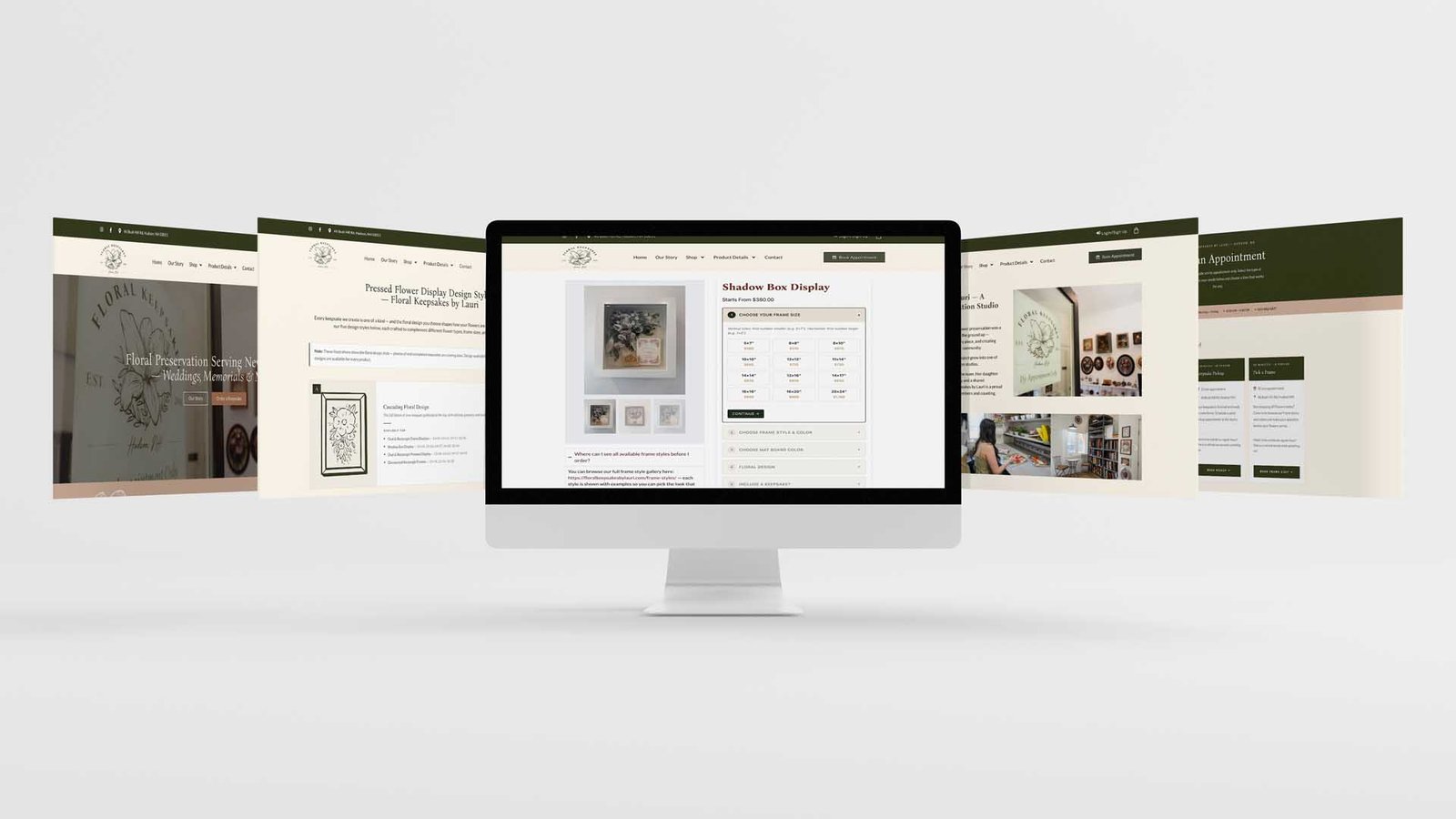 Floral Keepsakes by Lauri ecommerce website rebuilt on WordPress and WooCommerce by Your Wish Digital after outgrowing Shopify