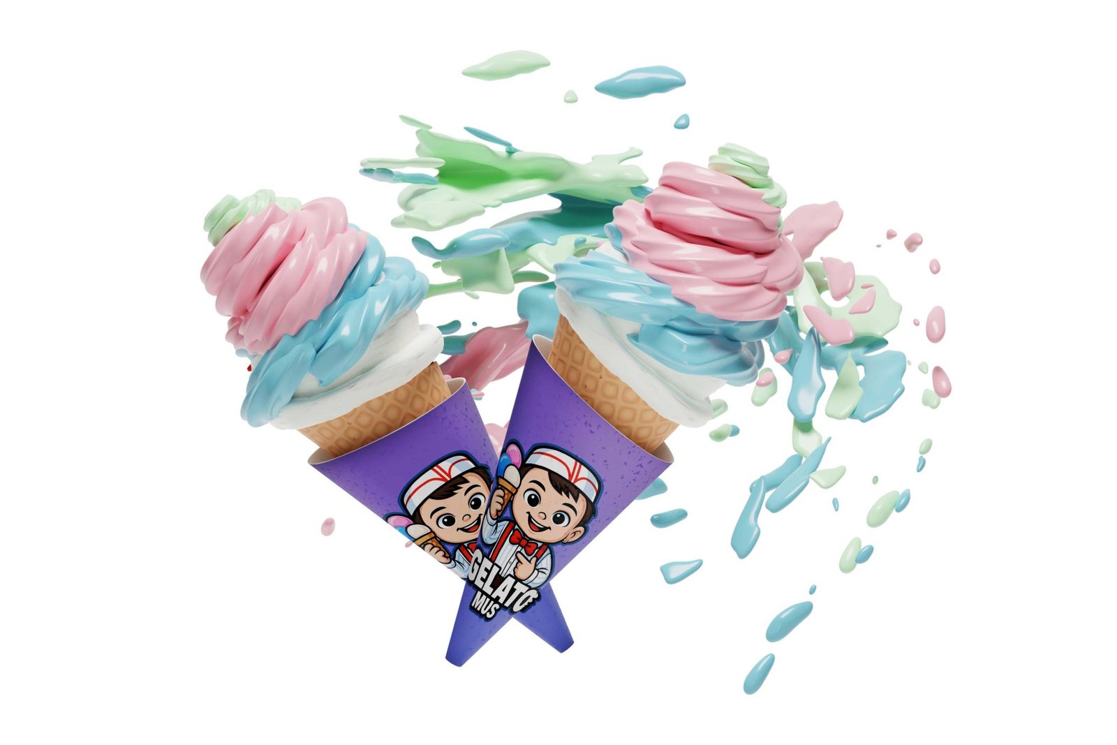 Product logo and branding - ice cream brand by your wish digital