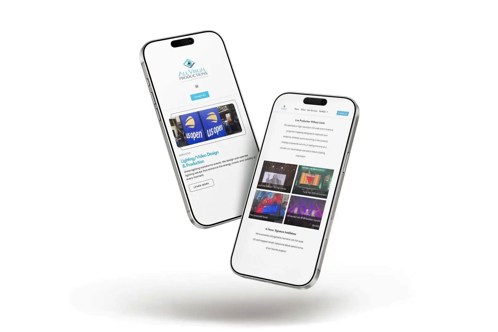 Responsive service business website shown across mobile and desktop, designed mobile-first by Your Wish Digital